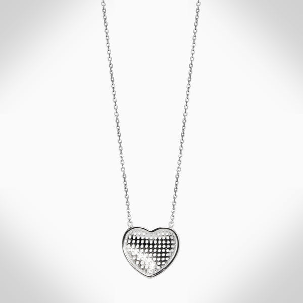 FULL HEART- NJ665 STERLING SILVER NECKLACE