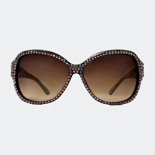 GL1240 - OVERSIZED CRYSTAL SUNGLASSES