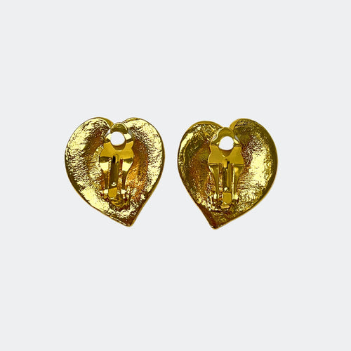 CLIPPED ON HEART EARRINGS-EJ1744 - Jimmy Crystal New York