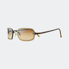 GL650 - RETRO SMALL RECTANGULAR SUNGLASSES - Jimmy Crystal New York