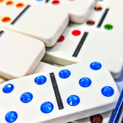 CRYSTAL EMBELLISHED DOMINO GAME SET - Jimmy Crystal New York